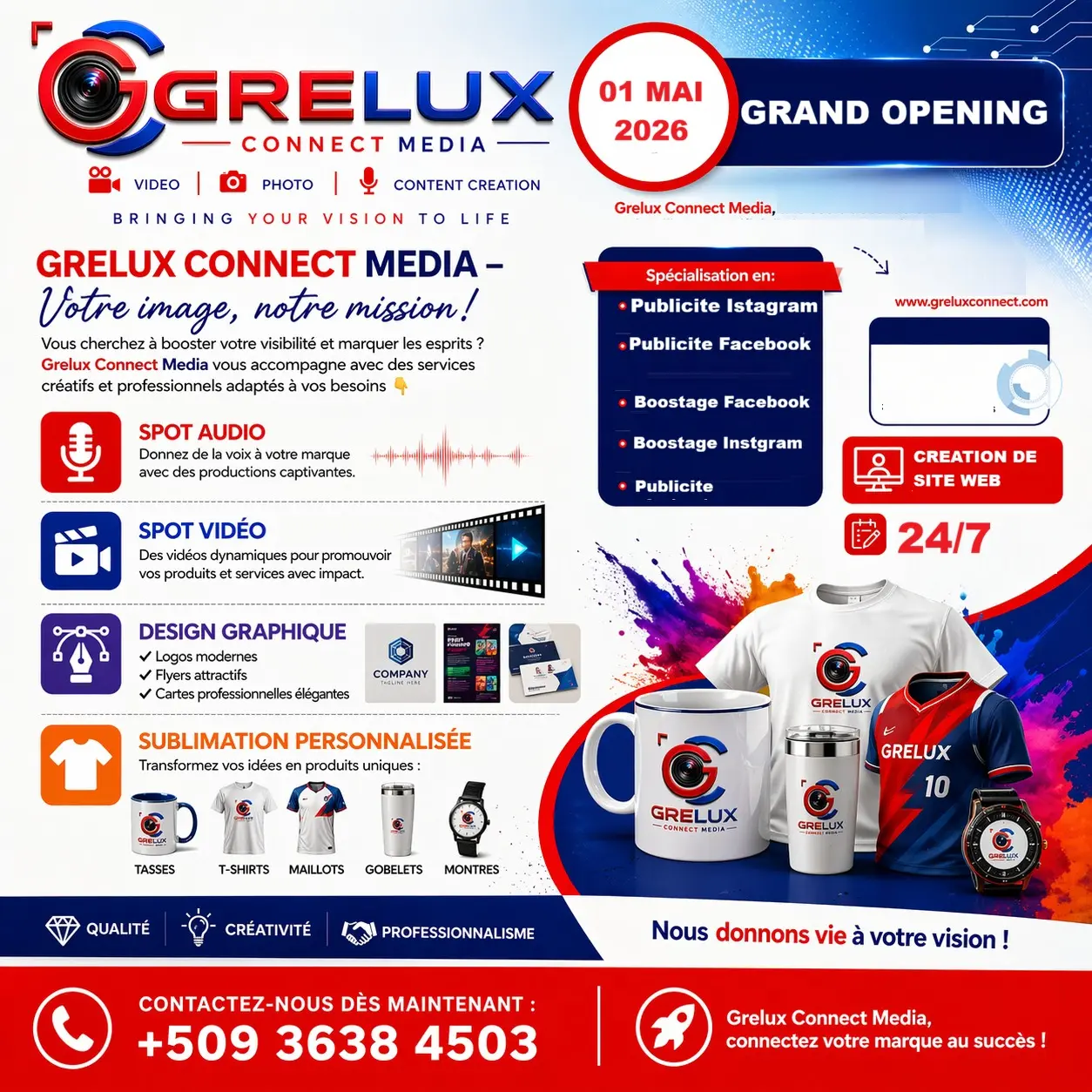 Design Graphique - GRELUX CONNECT MEDIA