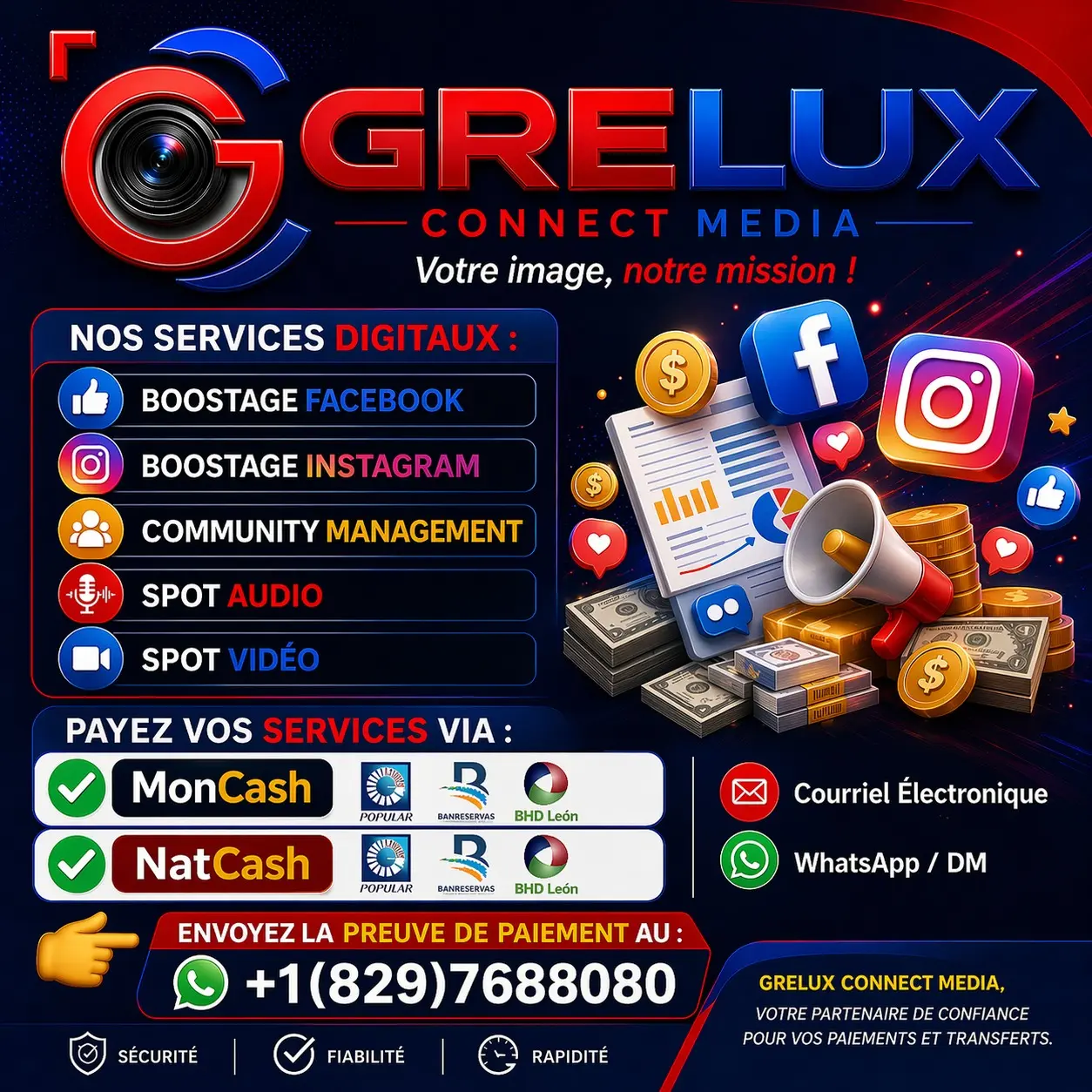 Publicité Digitale - GRELUX CONNECT MEDIA